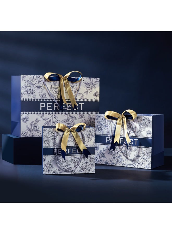 برفكت مجموعة من 6 أكياس هدايا سيكريت جاردن بمقابض، أكياس هدايا فاخرة عالية الجودة من ورق كرافت مناسبة للهدايا وأعياد الميلاد وعيد الأم وحفلات الزفاف والحفلات (25 × 12 × 20 سم) - Image 5